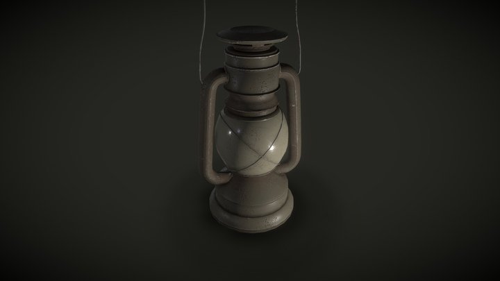 Simple Gas Lamp 3D Model