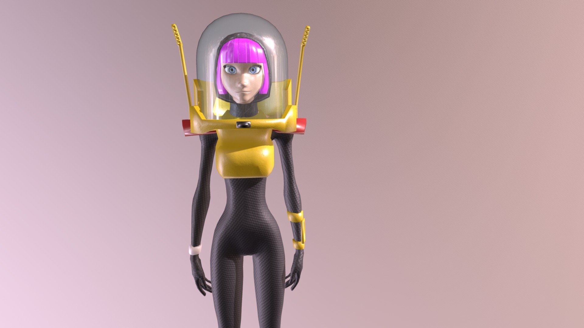 Space Girl Animation Test 3d Model By Bennyrizzo D1b29cf Sketchfab
