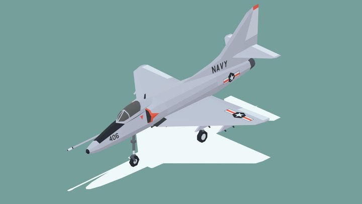 Douglas A-4 Skyhawk 3D Model