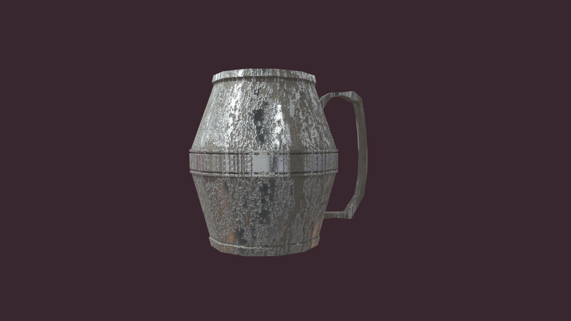 Old metal cup