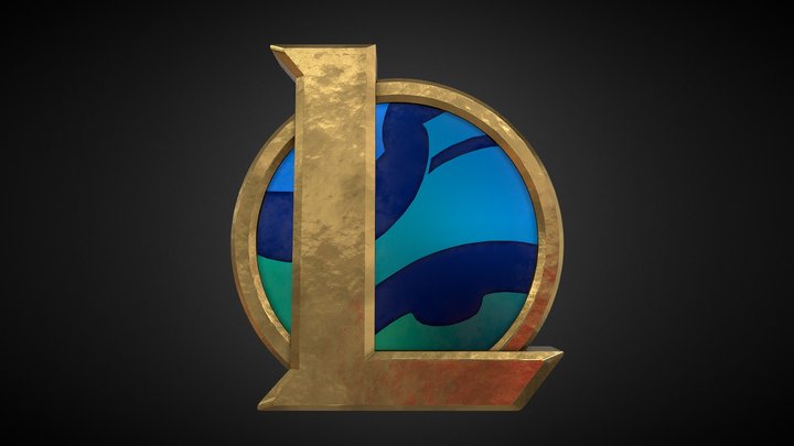 League Of Legends low poly logo 3D Model