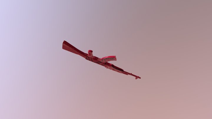 Ak47 Blurred Fn1 3D Model