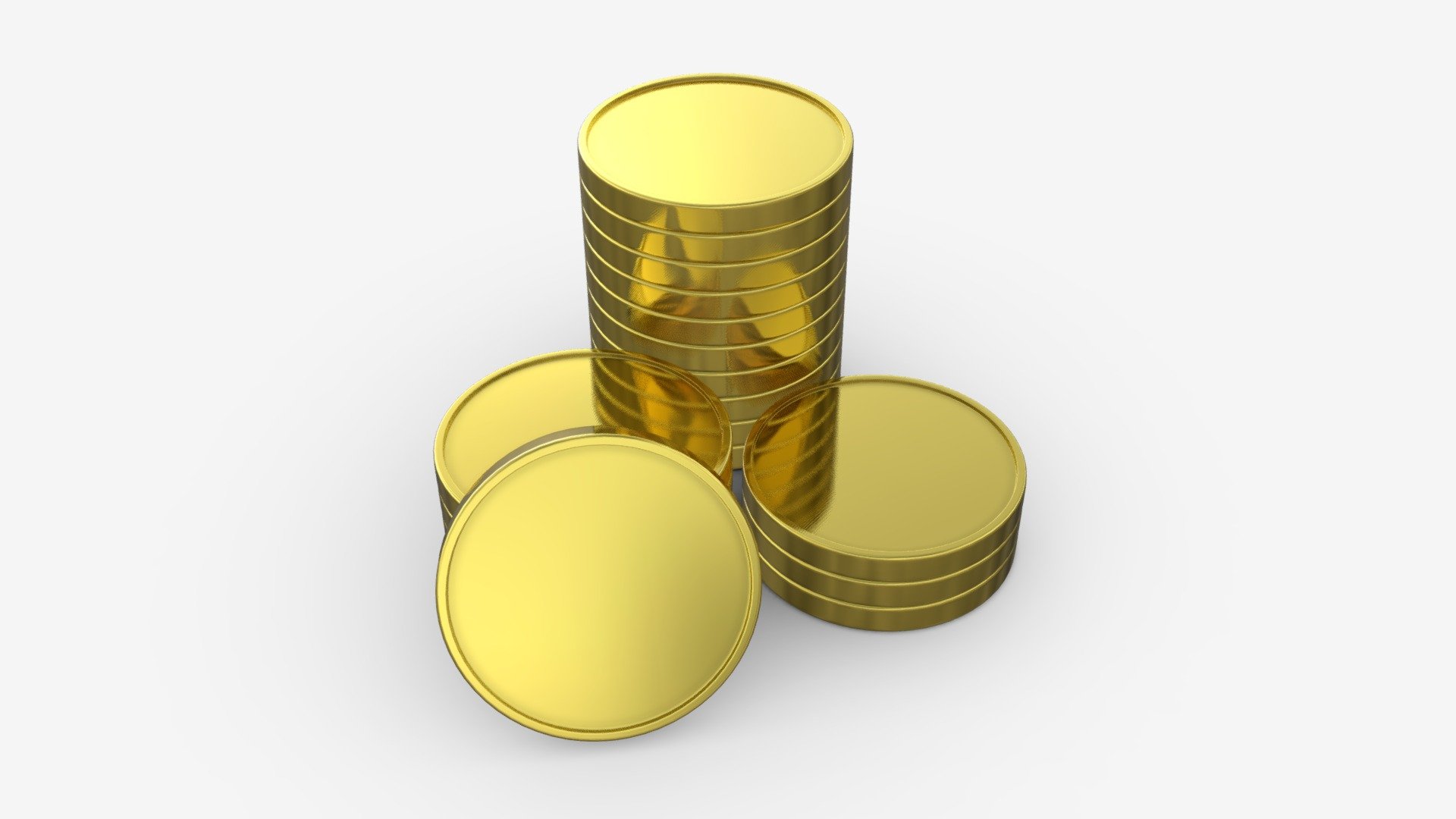 Blank coin stack - Buy Royalty Free 3D model by HQ3DMOD (@AivisAstics ...