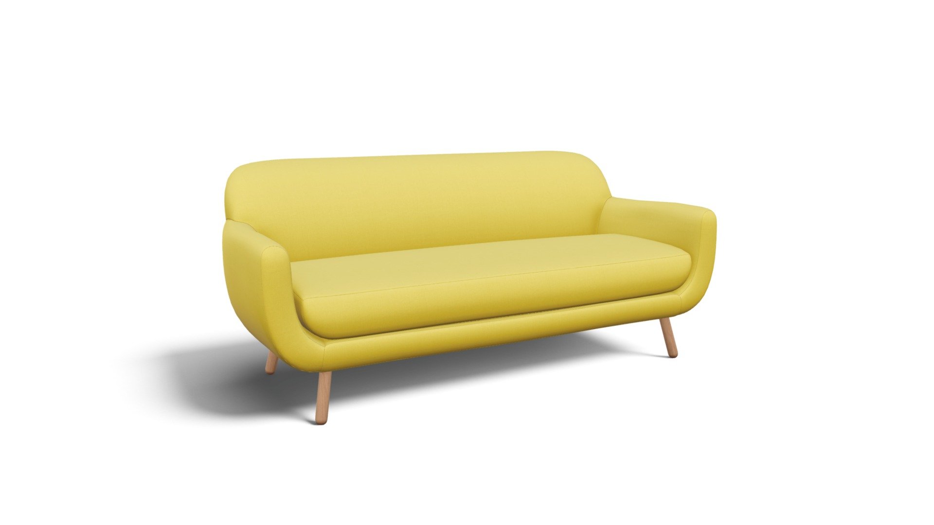 Jonah 3 Seater Sofa, Sulphur Velvet