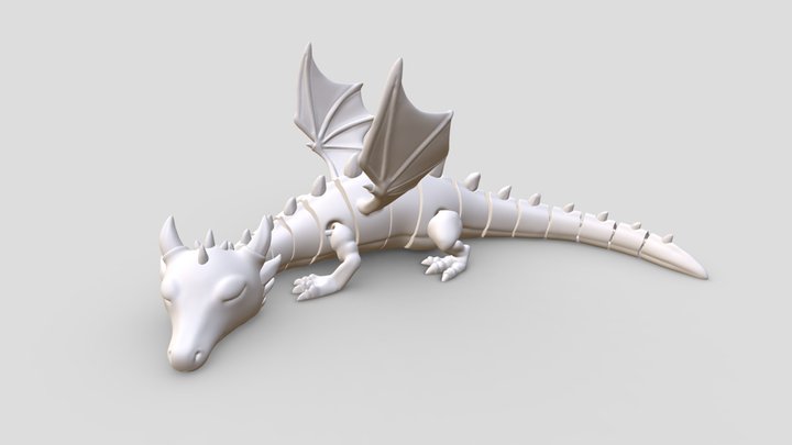 Flexi Dragon 3D Model