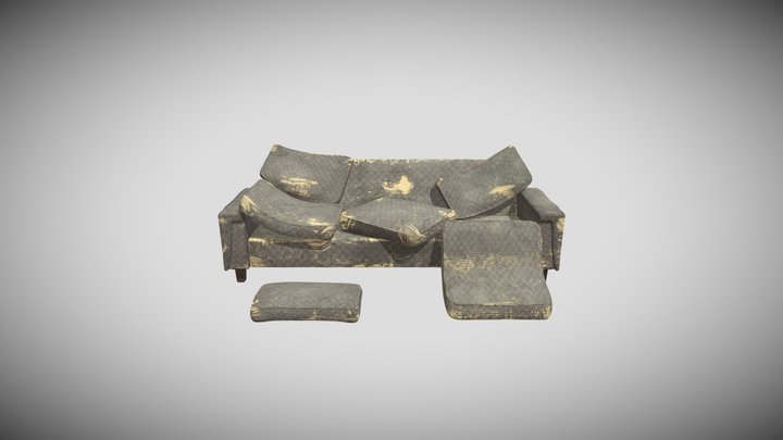Old Couch 3D Model