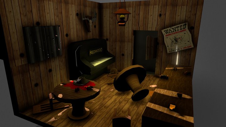 Saloon Shootout 3D Model