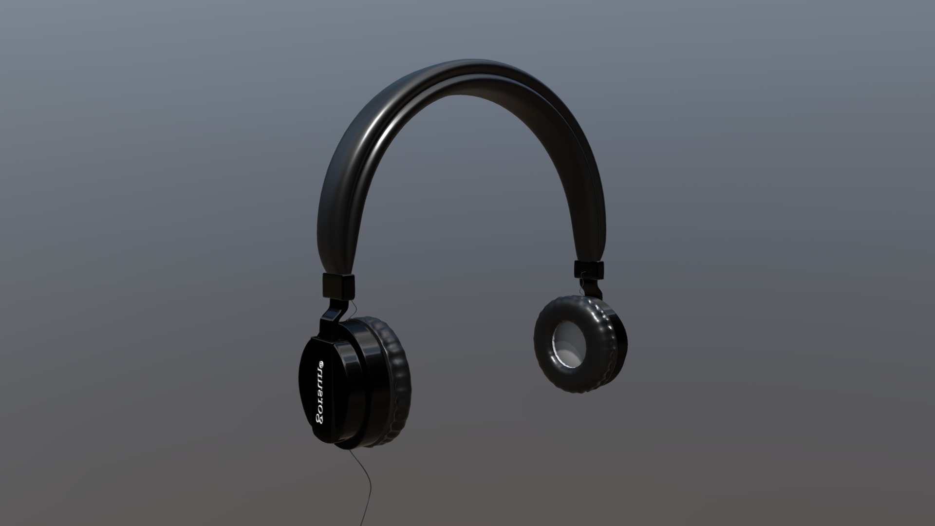3D model Headphones - This is a 3D model of the Headphones. The 3D model is about a pair of headphones.