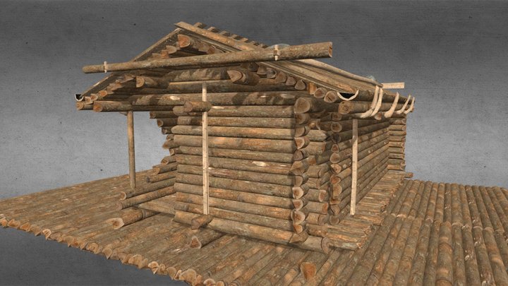Āraiši ezerpils cabin reconstruction 3D Model