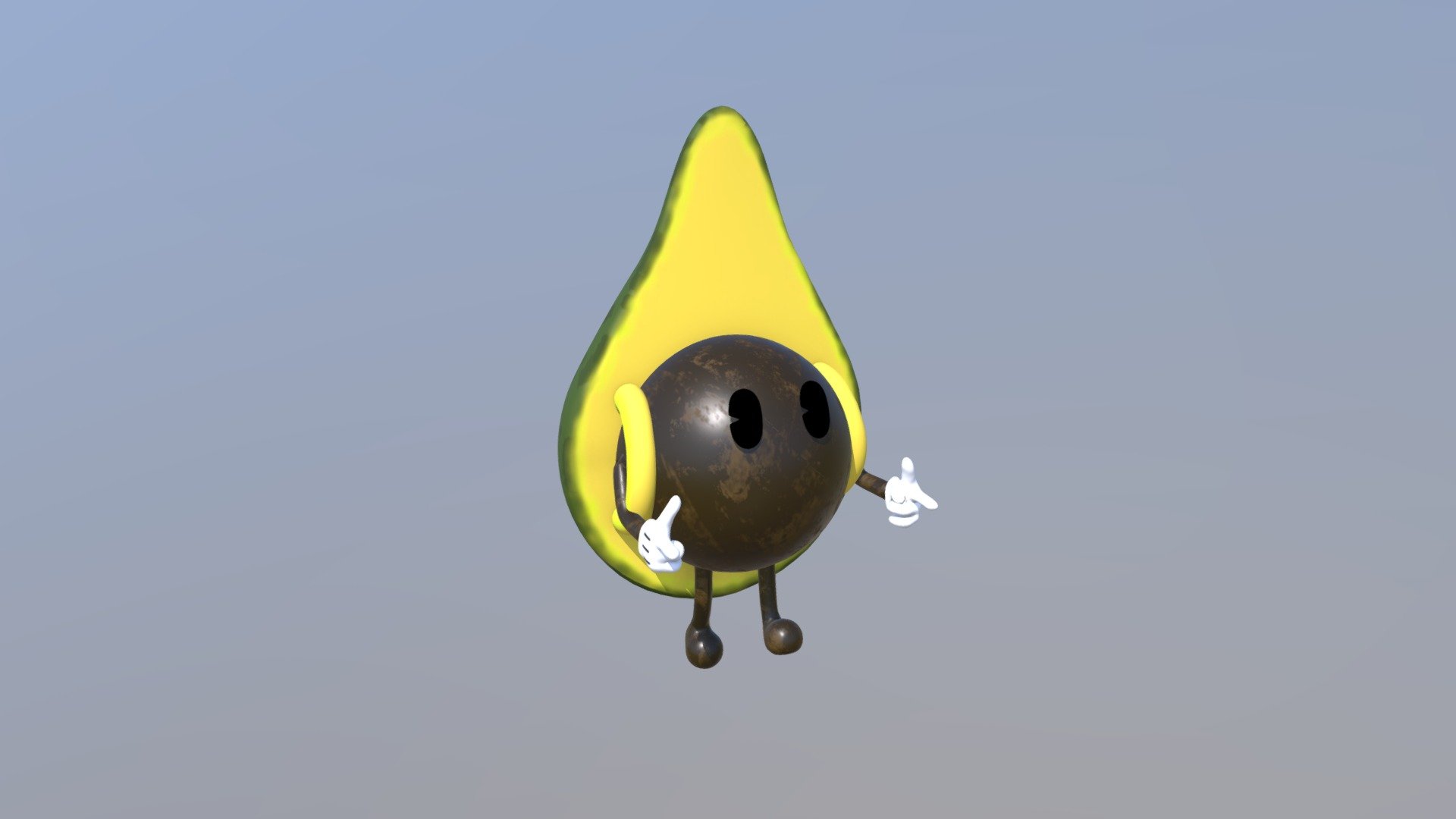 Cartoon Avocado Guy Cool Pose - 3D model by Pierri Studios ...
