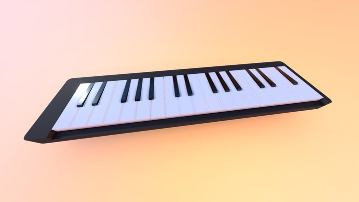 Keyboard - low poly 3D Model