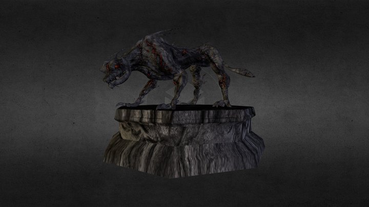 Hellhound Statue 3D Model