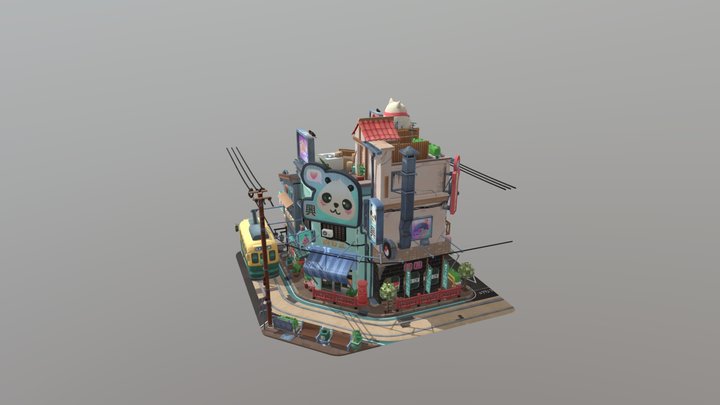 sketchfab_3d_editor_challenge_littlest_tokyo 3D Model
