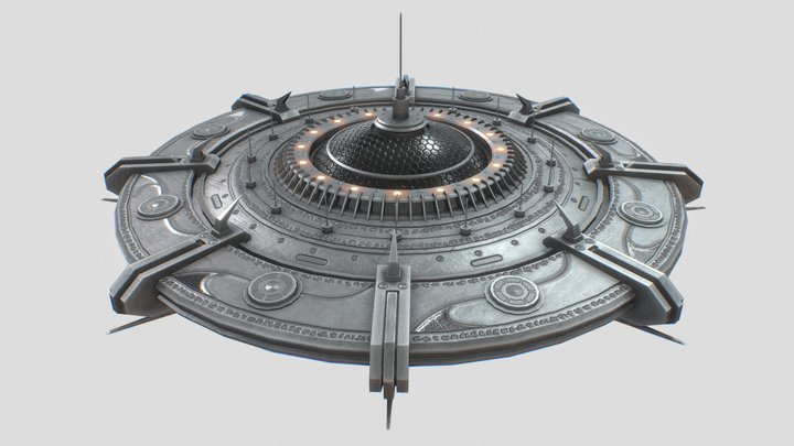 Classic UFO 3D Model