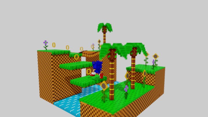 Sonic The Hedgehog Green Hill Zone 3D Model