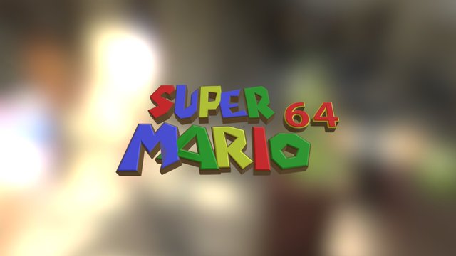 Logo Mario 3D Model