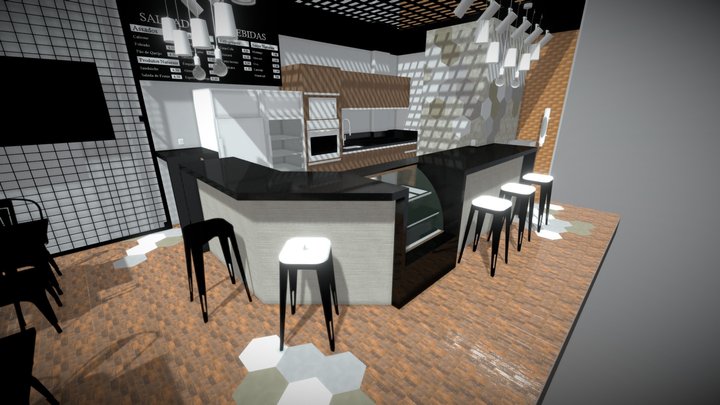 Alvorado Dourados - Cafeteria 3D Model