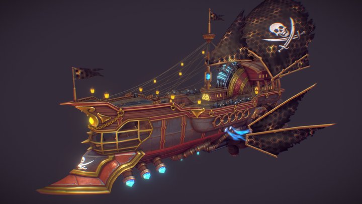 Heavy Battleship «Avenger» 3D Model