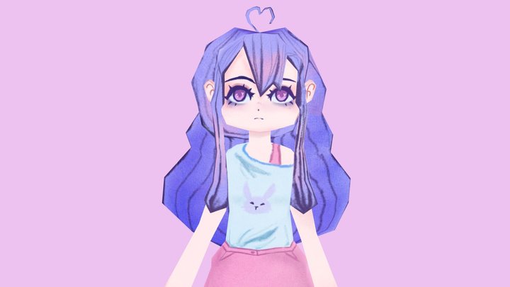 low poly girl 🎀𓂃 ࣪˖ 3D Model