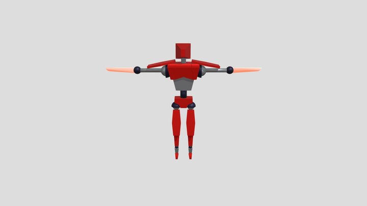 LowPoly Robot's 3D Model