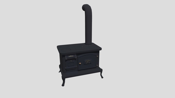 Vintage stove 3D Model
