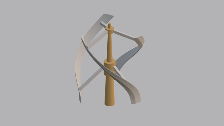 Vertical axis wind turbine 3D Model