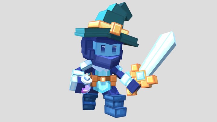 Wizard Knight Blockbench 3D Model