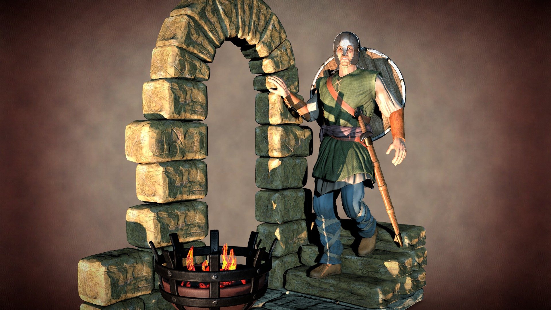 anglo-saxon-warrior-diorama-download-free-3d-model-by-andy-woodhead