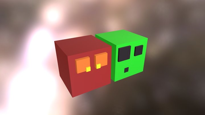 Minecraft Slime And Magma Cube 3D Model