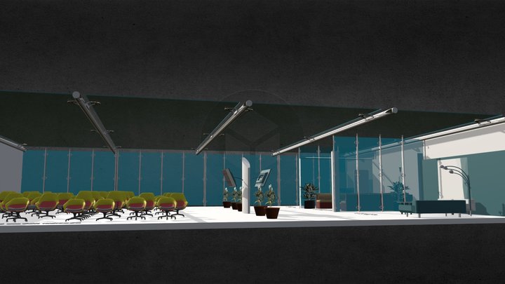 Airport Lounge 3D Model
