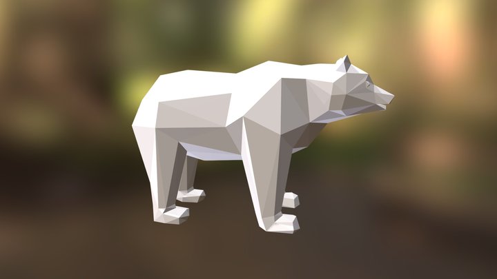 Bear Low Poly 3D Model