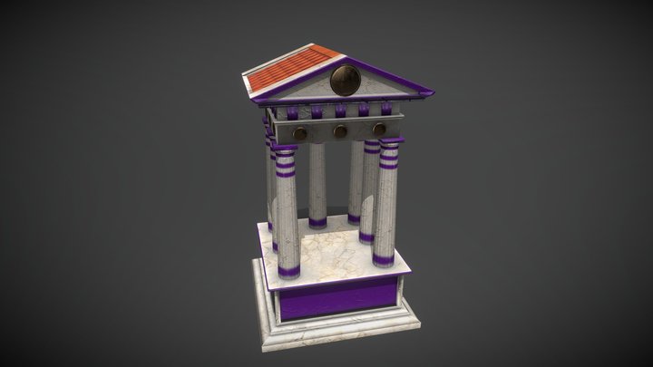 Greek Shrine 3D Model
