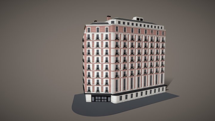 City building (corner) 3D Model