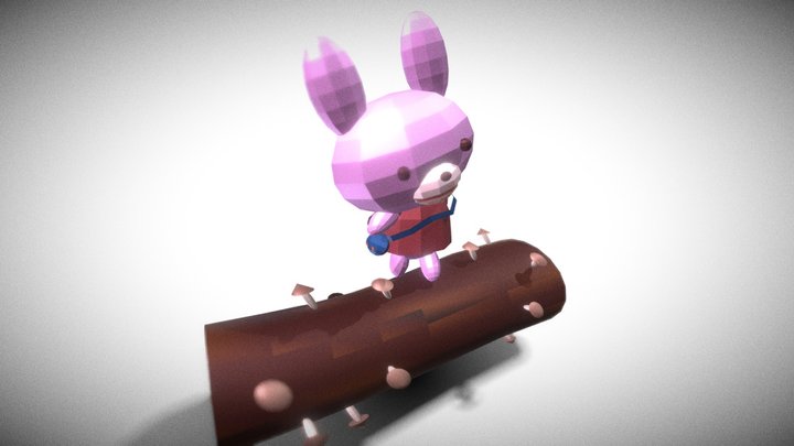 Rabbit Anim01 3D Model