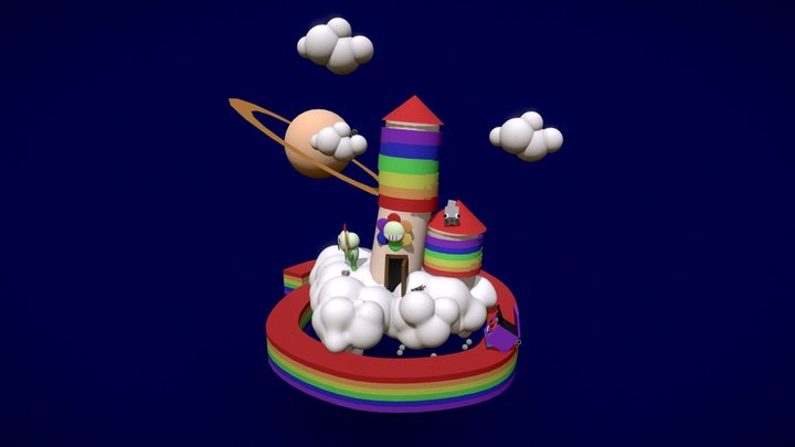 obby dandy's world 3D Model