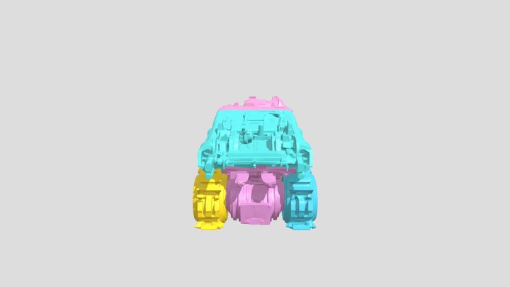 Futuristic armored vehicle with person 3D Model