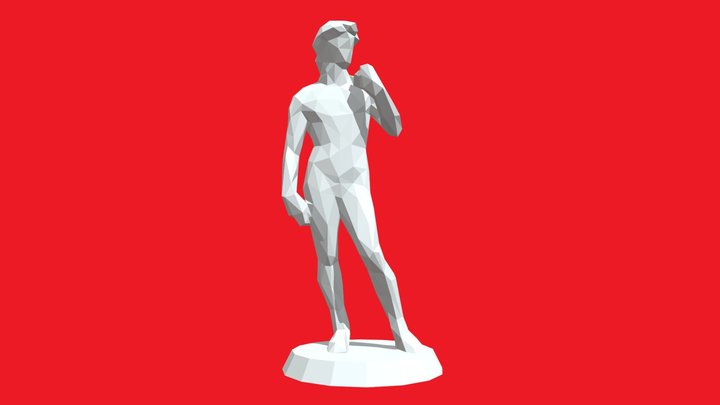 David by Michelangelo Low Poly Stylized 3D Model
