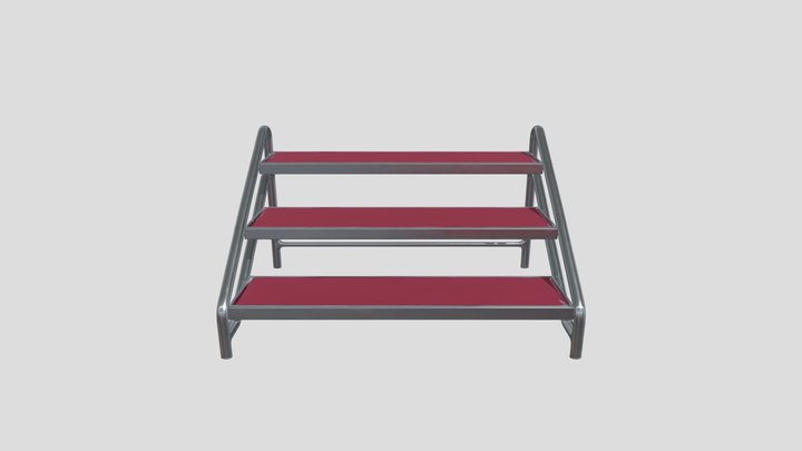 Portable Platform Stage Stairs 3D Model