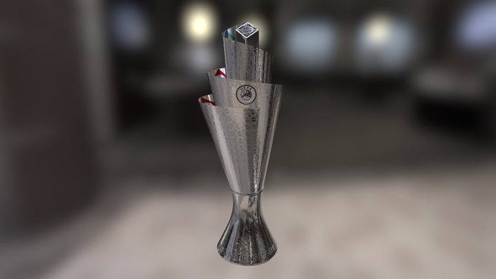 Nations League trophy cup 3D Model