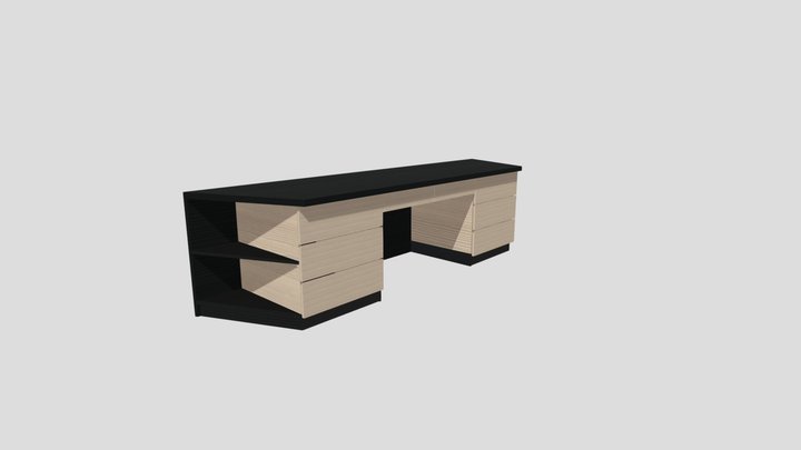 Table with drawers 3D Model