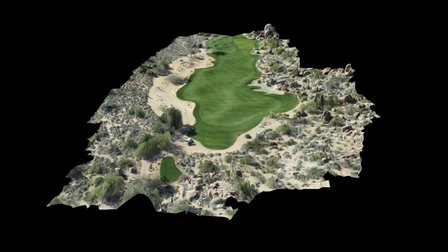 Desert Mountain Hole 1 3D Terrain 3D Model