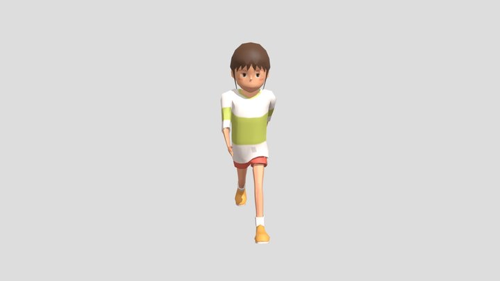 01 Jacob Tan Chihiro Walk Cycle Animation 3D Model