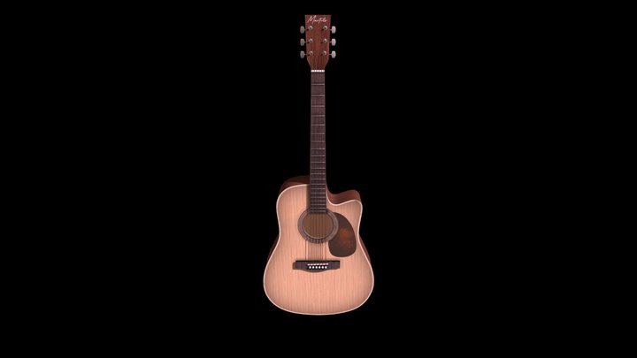 Acoustic Guitar 3D Model
