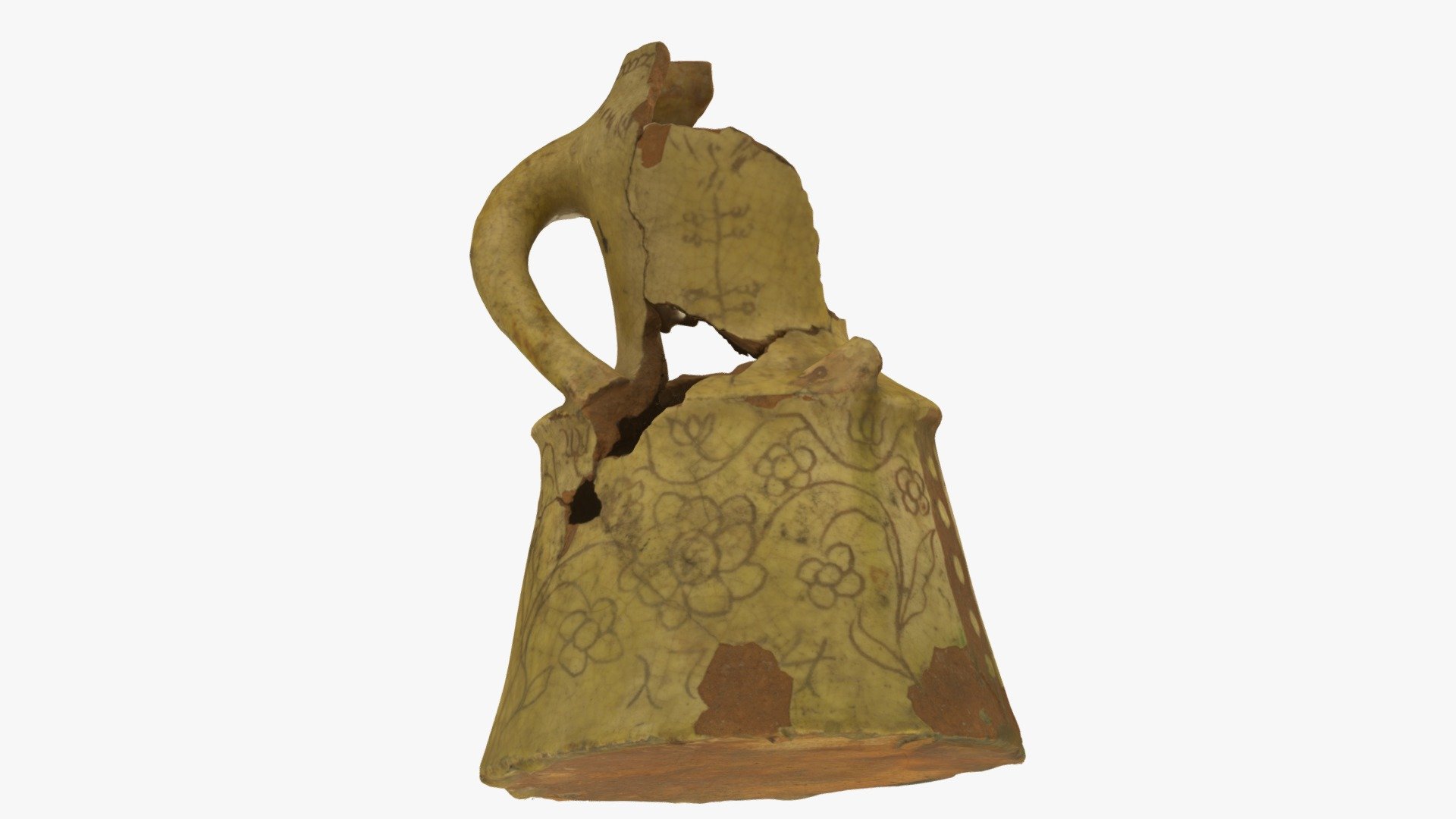 Female shaped old Bottle. 1764