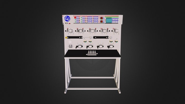 Panel de Hidraulica y Electrohidraulica  3D Model