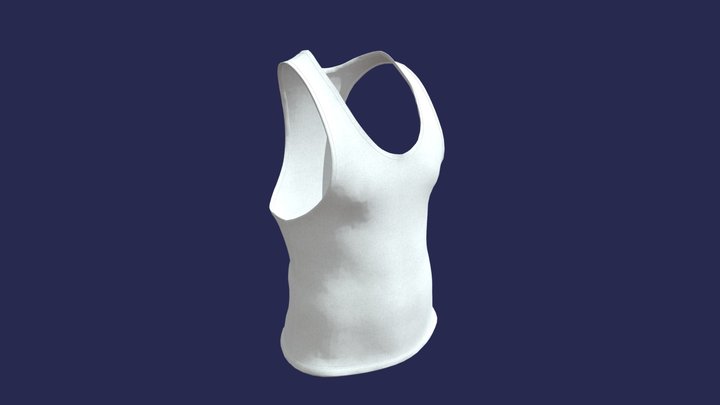 เสื้อกล้ามผู้ชาย100 3D Model
