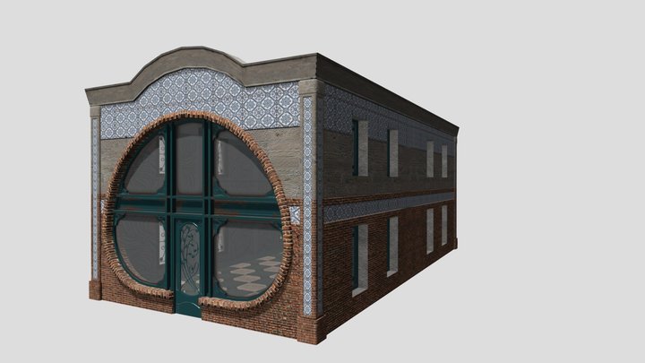 art nouveau shop/gallery building 3D Model
