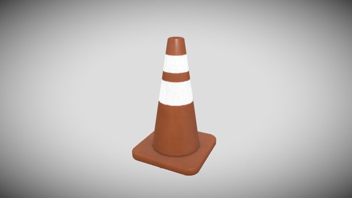 Road Cone 02 3D Model