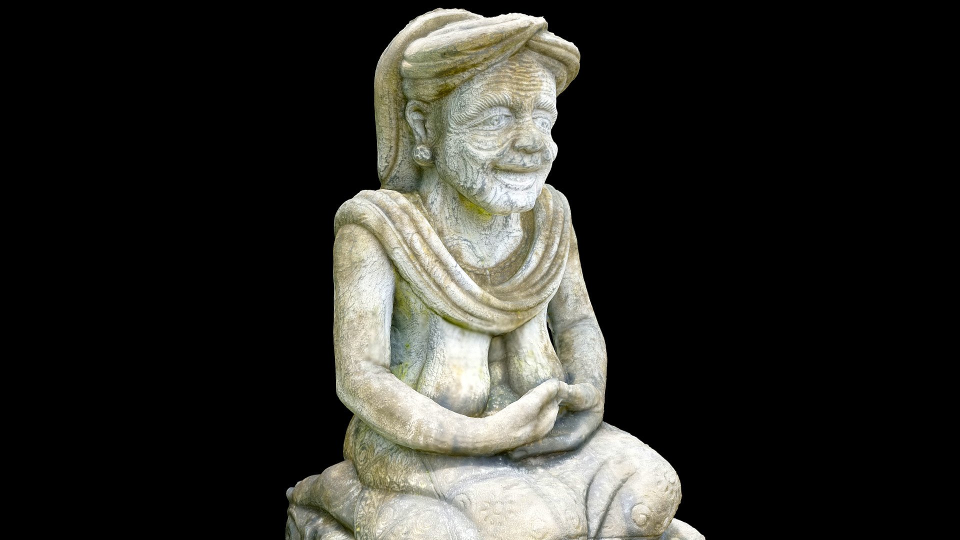 Balinese Dwarapala Statue of Old Lady
