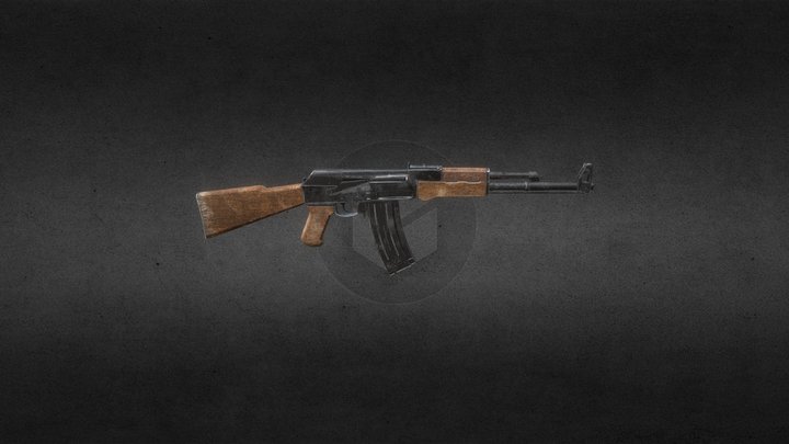 Ak 47 Gun 3D Model